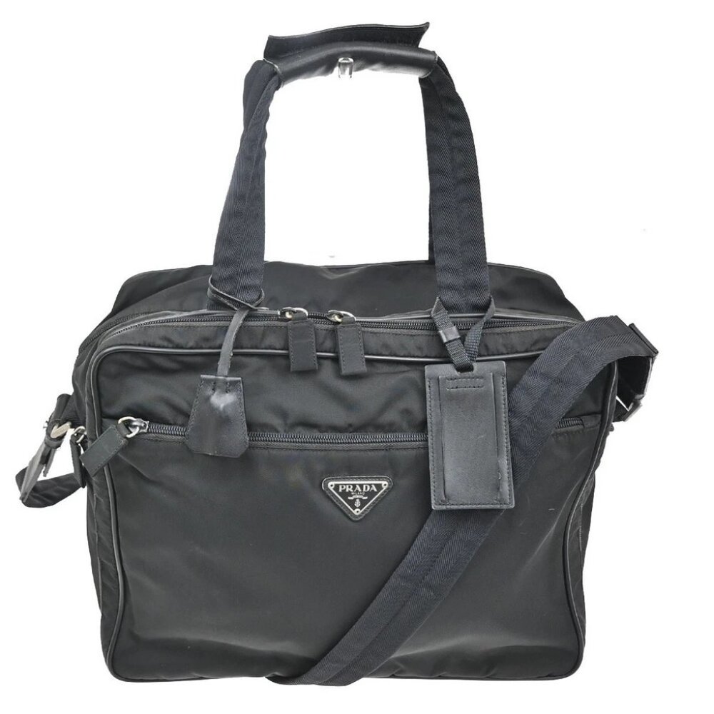 PRADA MILANO Logo Tessuto 2Way Business Shoulder Bag